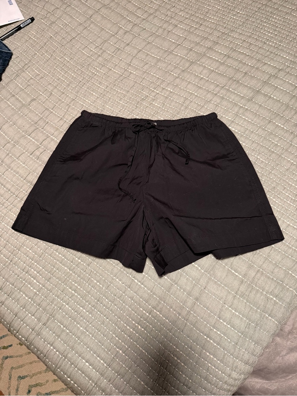 Madewell Women's Black Athletic Drawstring Shorts